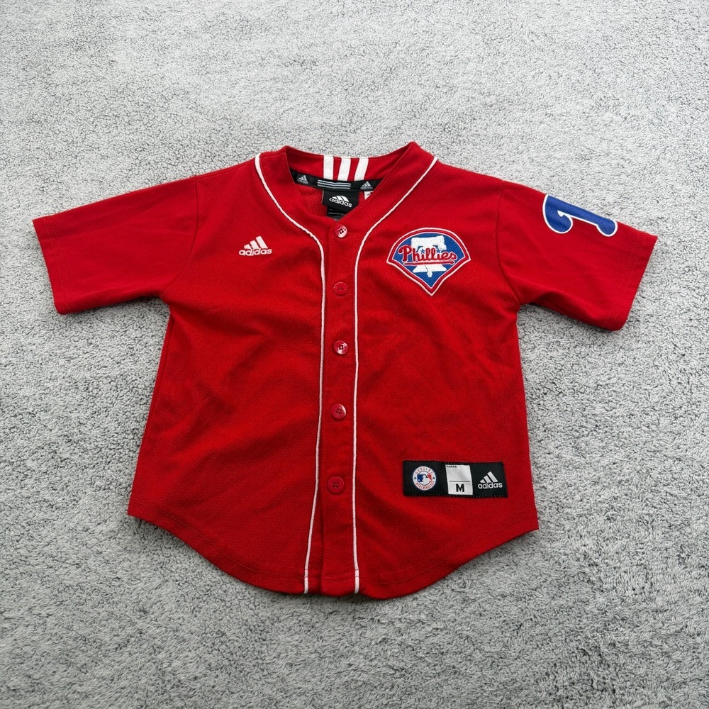 Philadelphia Phillies Jersey Youth 5-6 Red MLB Baseball Cliff Lee #33 Adidas